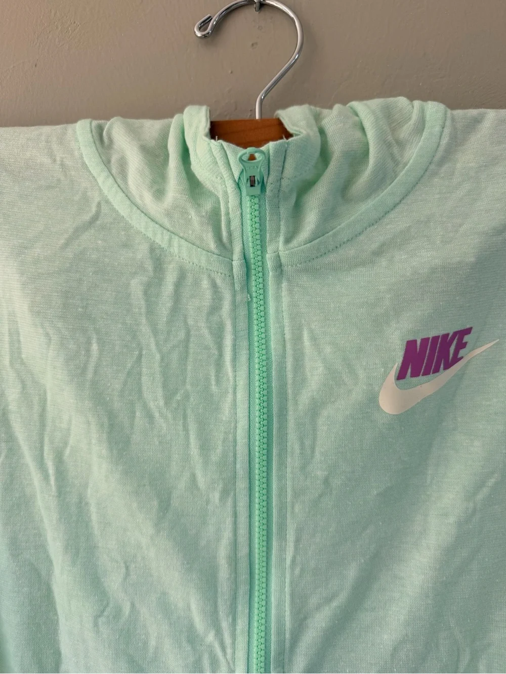 Nike Kids Light Mint Full-Zip Hoodie